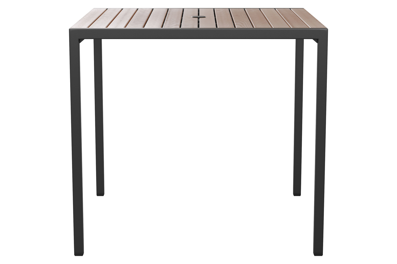 BLNK - Lark Outdoor Square Dining Table with Synthetic Teak Poly Slats