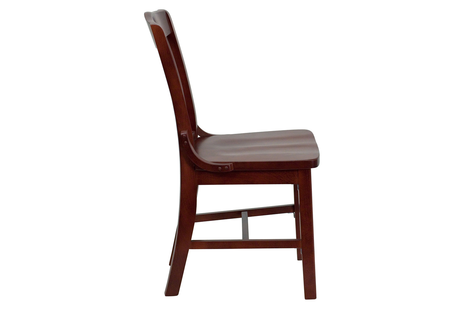 BLNK™ HERCULES Series Wood School House Back Restaurant Chair - Mahogany