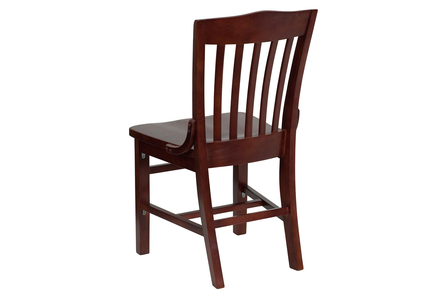 BLNK™ HERCULES Series Wood School House Back Restaurant Chair - Mahogany