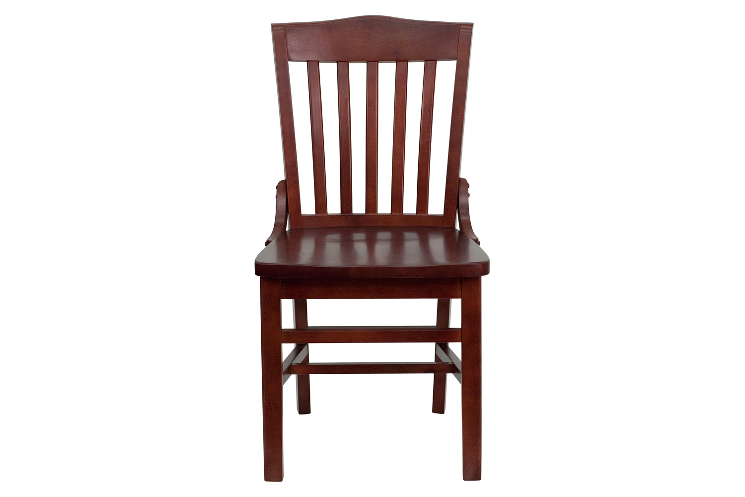 BLNK™ HERCULES Series Wood School House Back Restaurant Chair - Mahogany