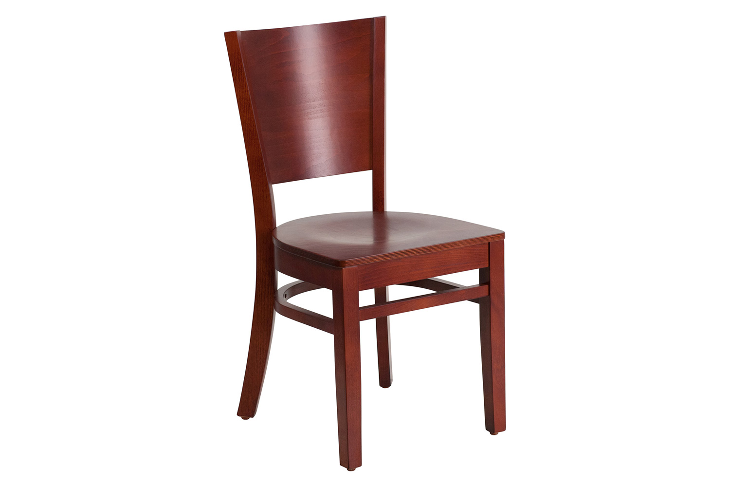 BLNK Lacey Series Wood Solid Back Restaurant Chair