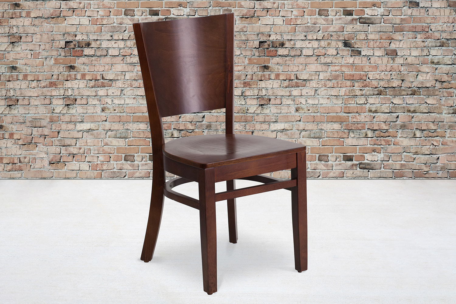 BLNK Lacey Series Wood Solid Back Restaurant Chair