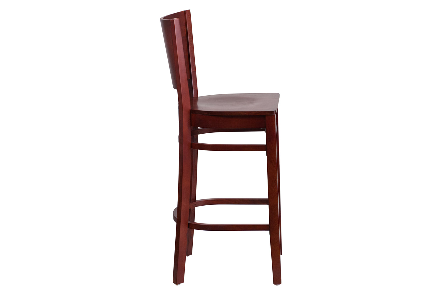 BLNK Lacey Series Wood Solid Back Restaurant Bar Stool