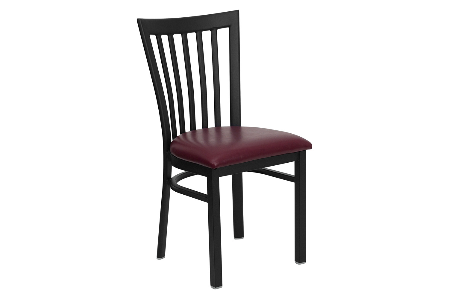 BLNK - HERCULES Series Black Metal School House Back Restaurant Chair with Vinyl Seat