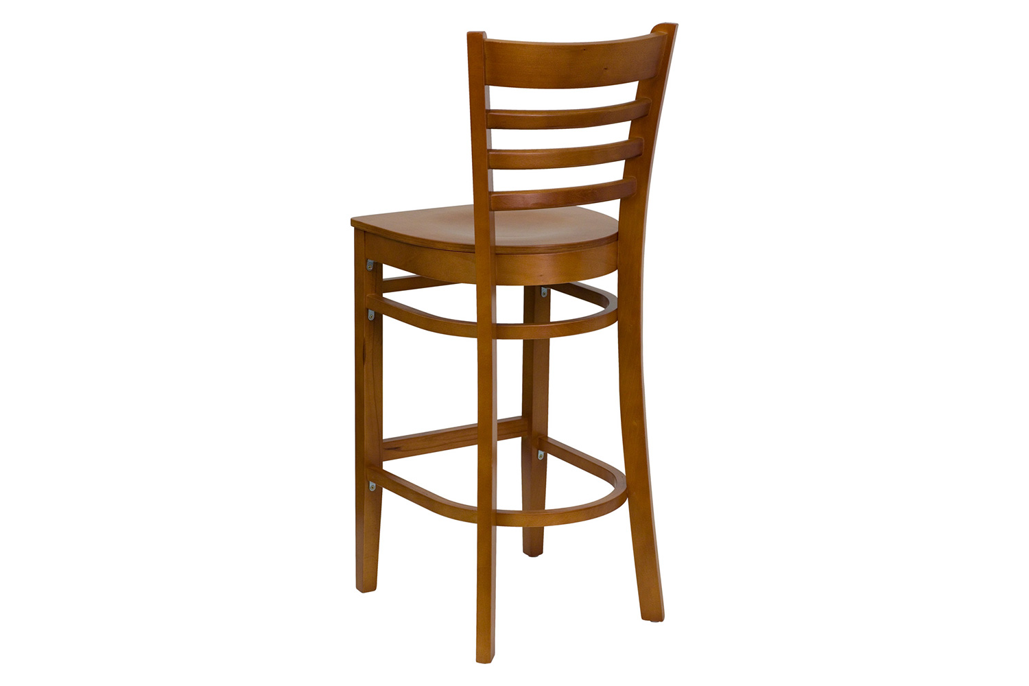 BLNK - HERCULES Series Cherry Wood Ladder Back Restaurant Bar Stool