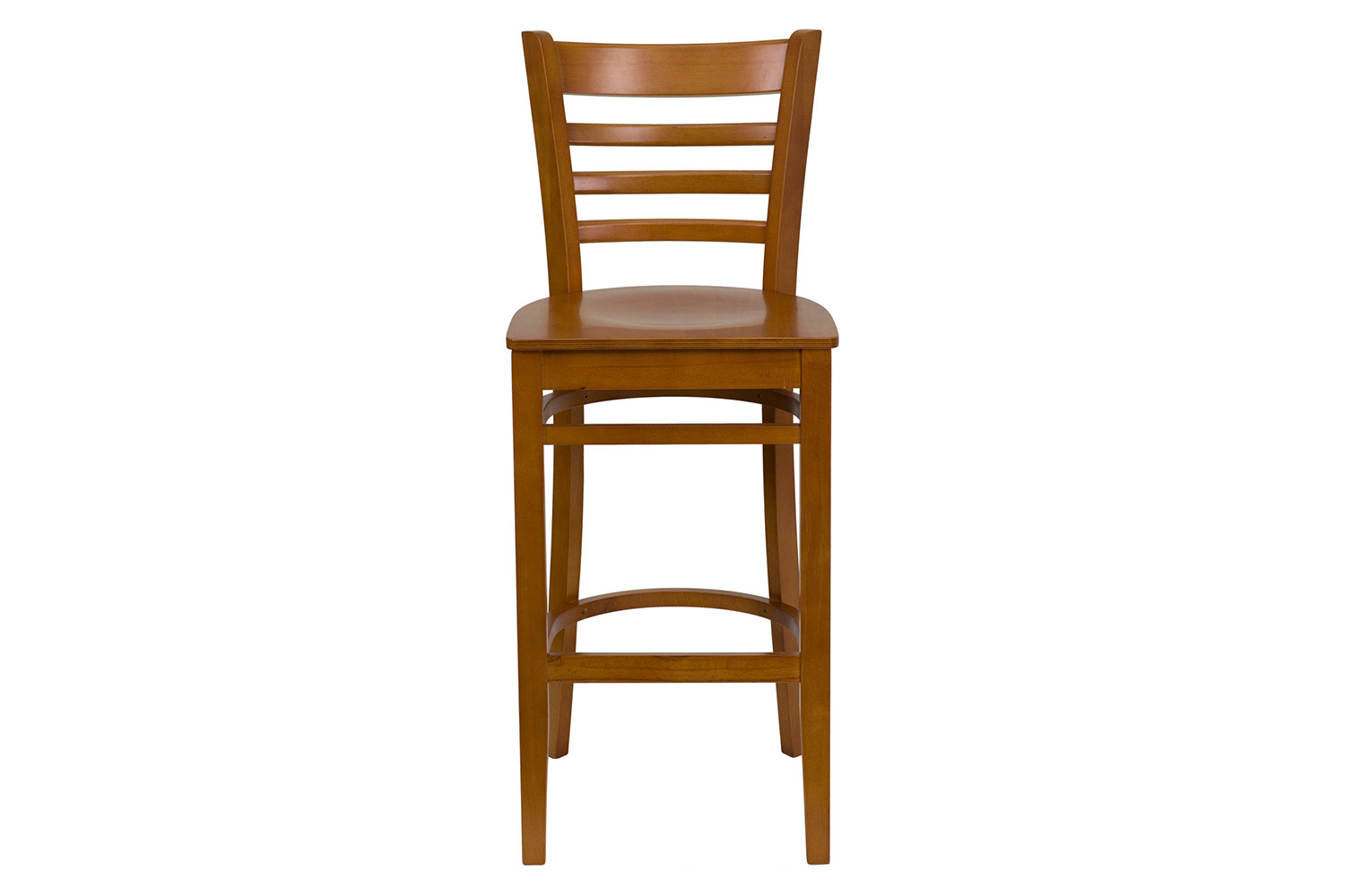 BLNK - HERCULES Series Cherry Wood Ladder Back Restaurant Bar Stool