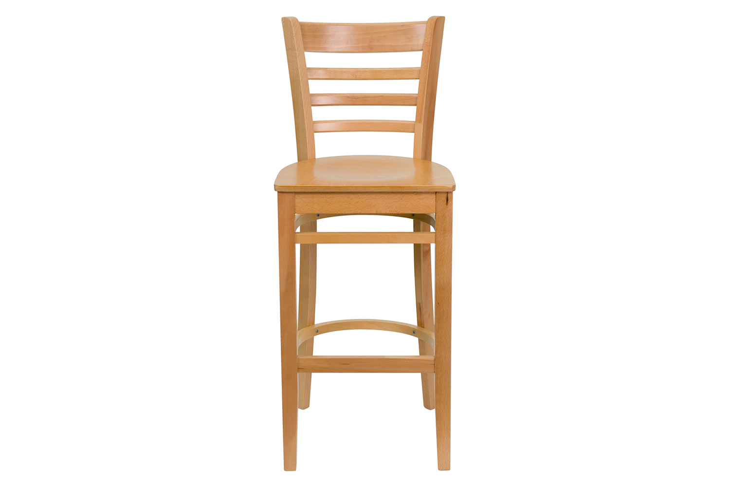 BLNK HERCULES Series Natural Wood Ladder Back Restaurant Bar Stool