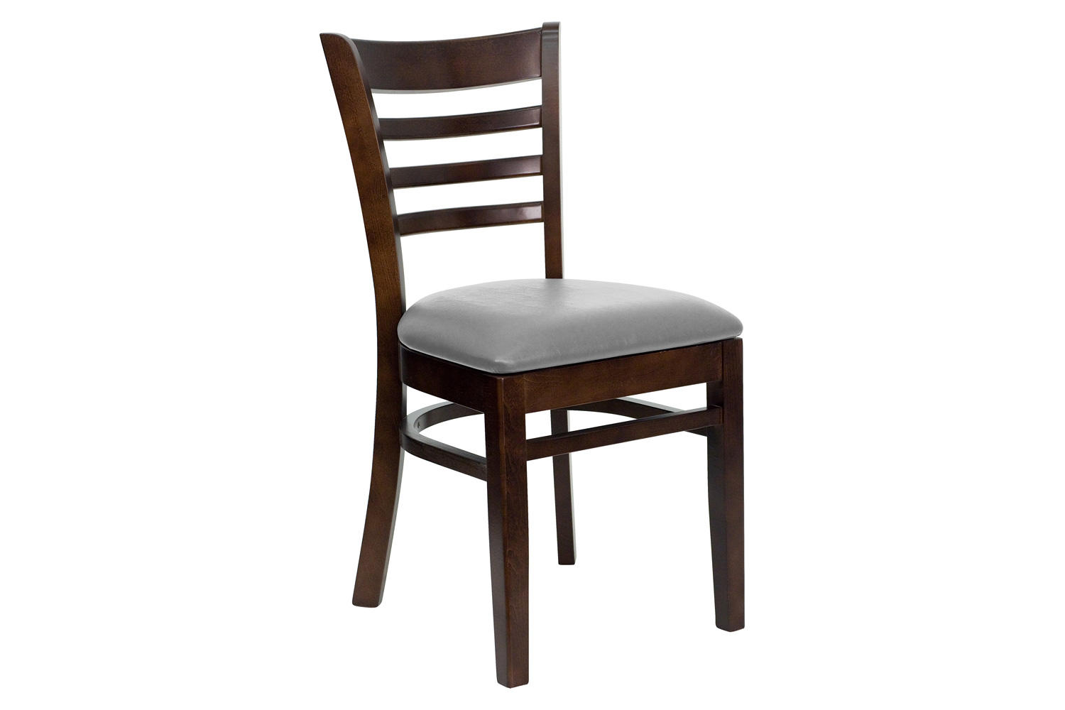 BLNK HERCULES Series Wood Ladder Back Restaurant Chair with Custom Upholstered Seat