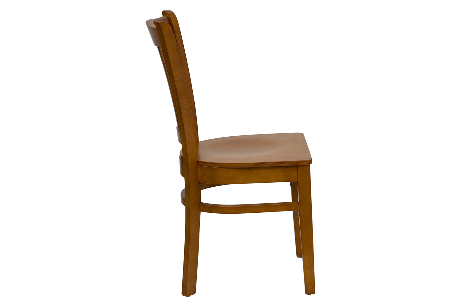 BLNK HERCULES Series Wood Vertical Slat Back Restaurant Chair - Cherry