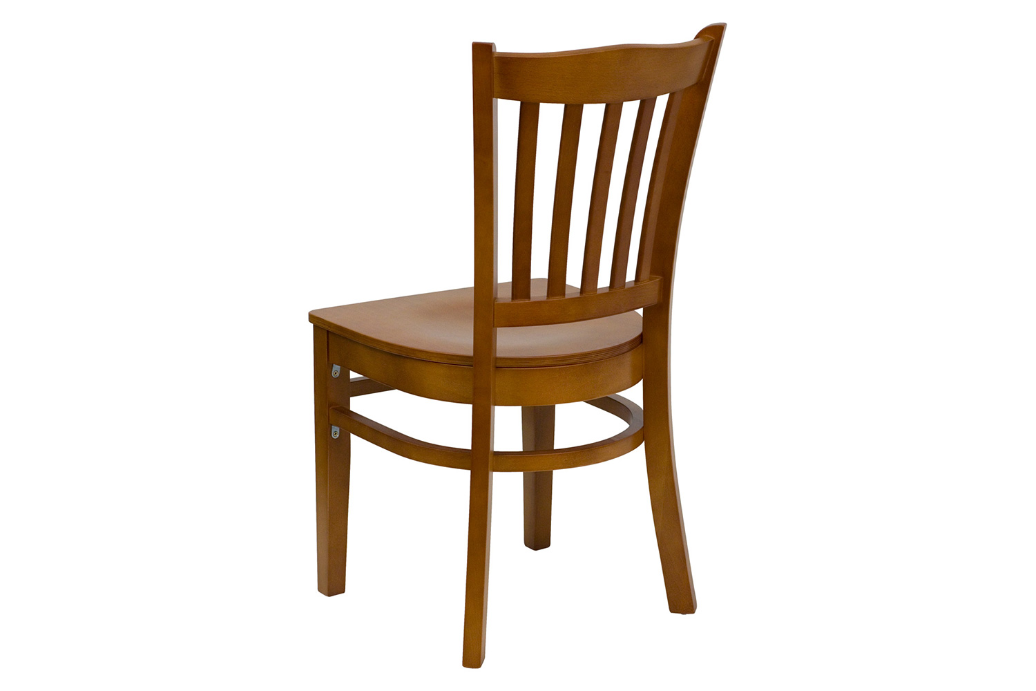 BLNK HERCULES Series Wood Vertical Slat Back Restaurant Chair - Cherry