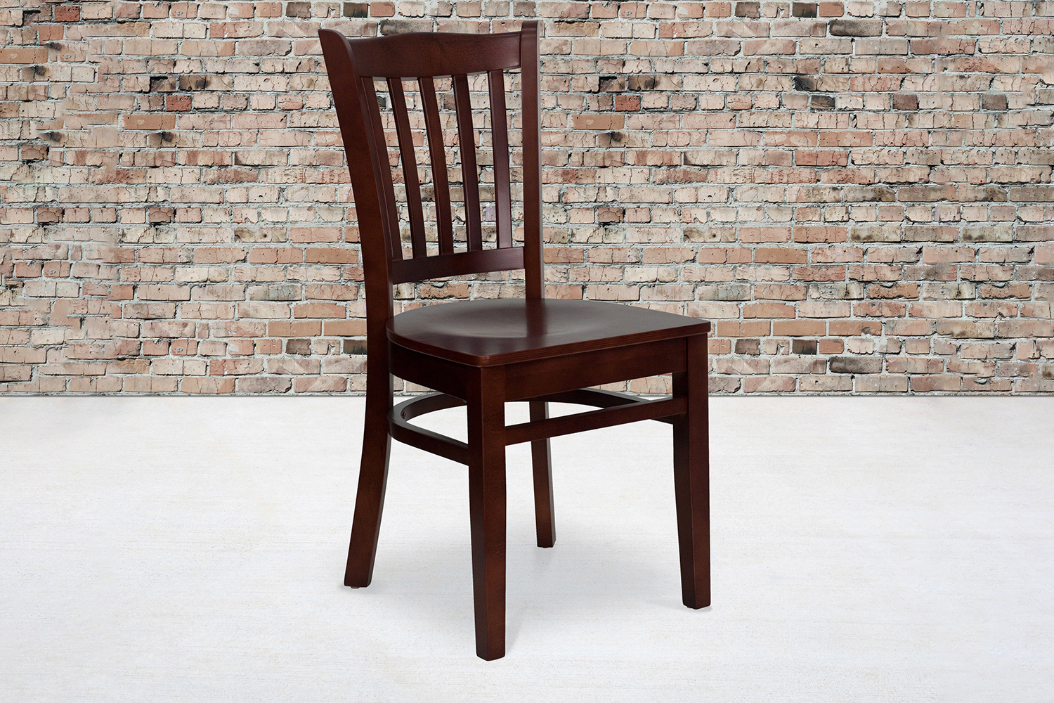 BLNK HERCULES Series Wood Vertical Slat Back Restaurant Chair