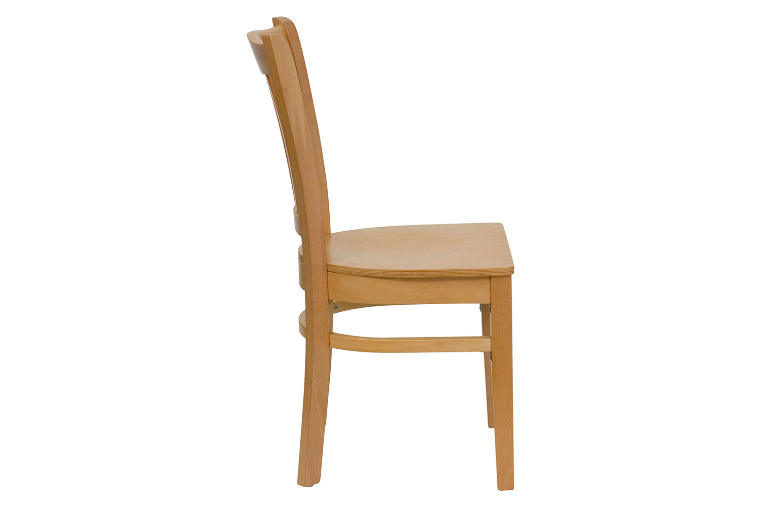 BLNK HERCULES Series Wood Vertical Slat Back Restaurant Chair - Natural