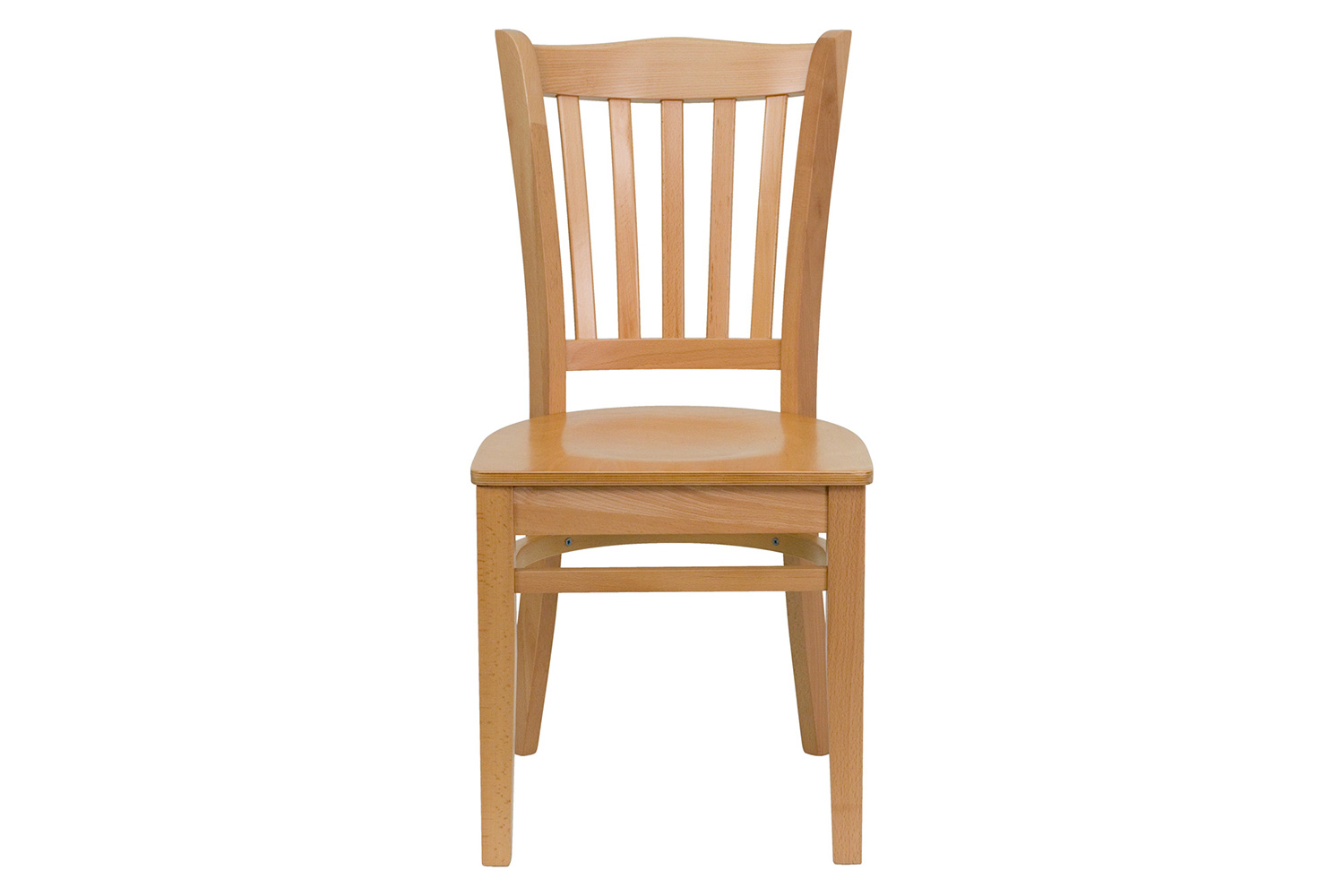 BLNK HERCULES Series Wood Vertical Slat Back Restaurant Chair - Natural