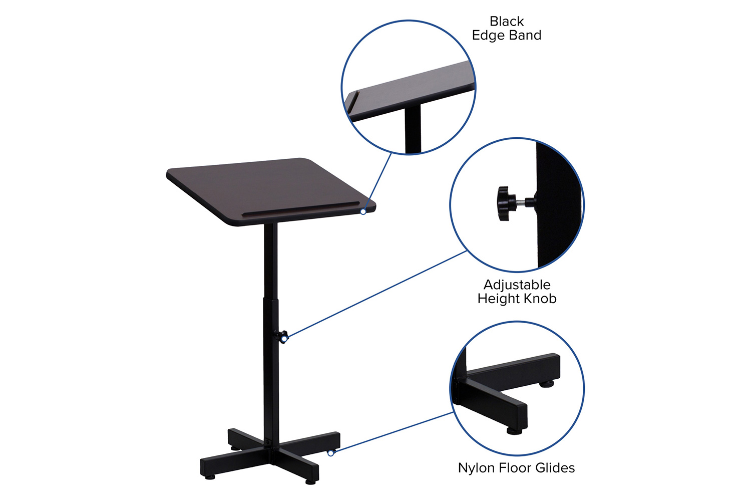 BLNK - Mysta Metal Adjustable Height Lectern