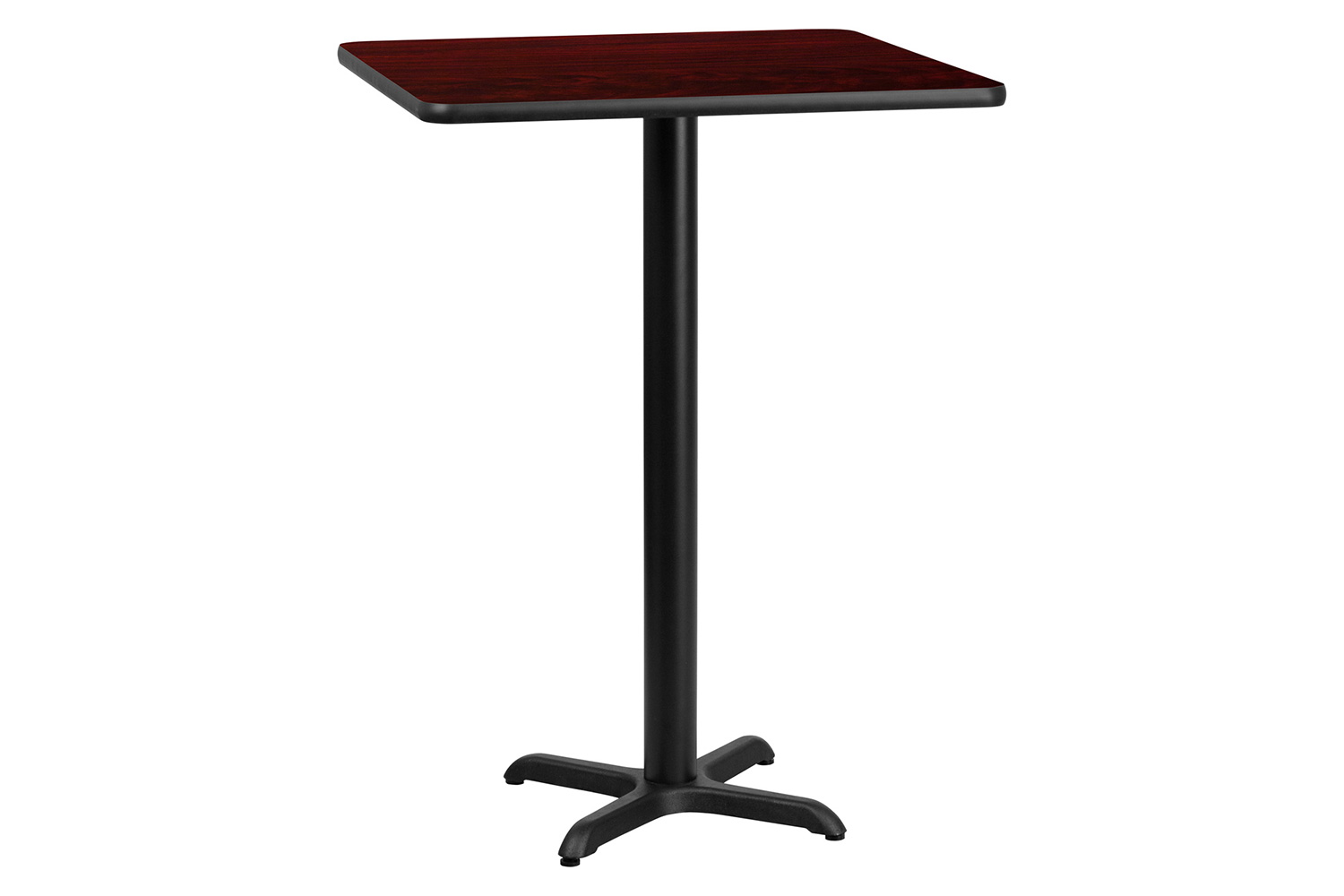 BLNK Square Bar Height Table with 22'' x 22'' Base - Mahogany, 30"W