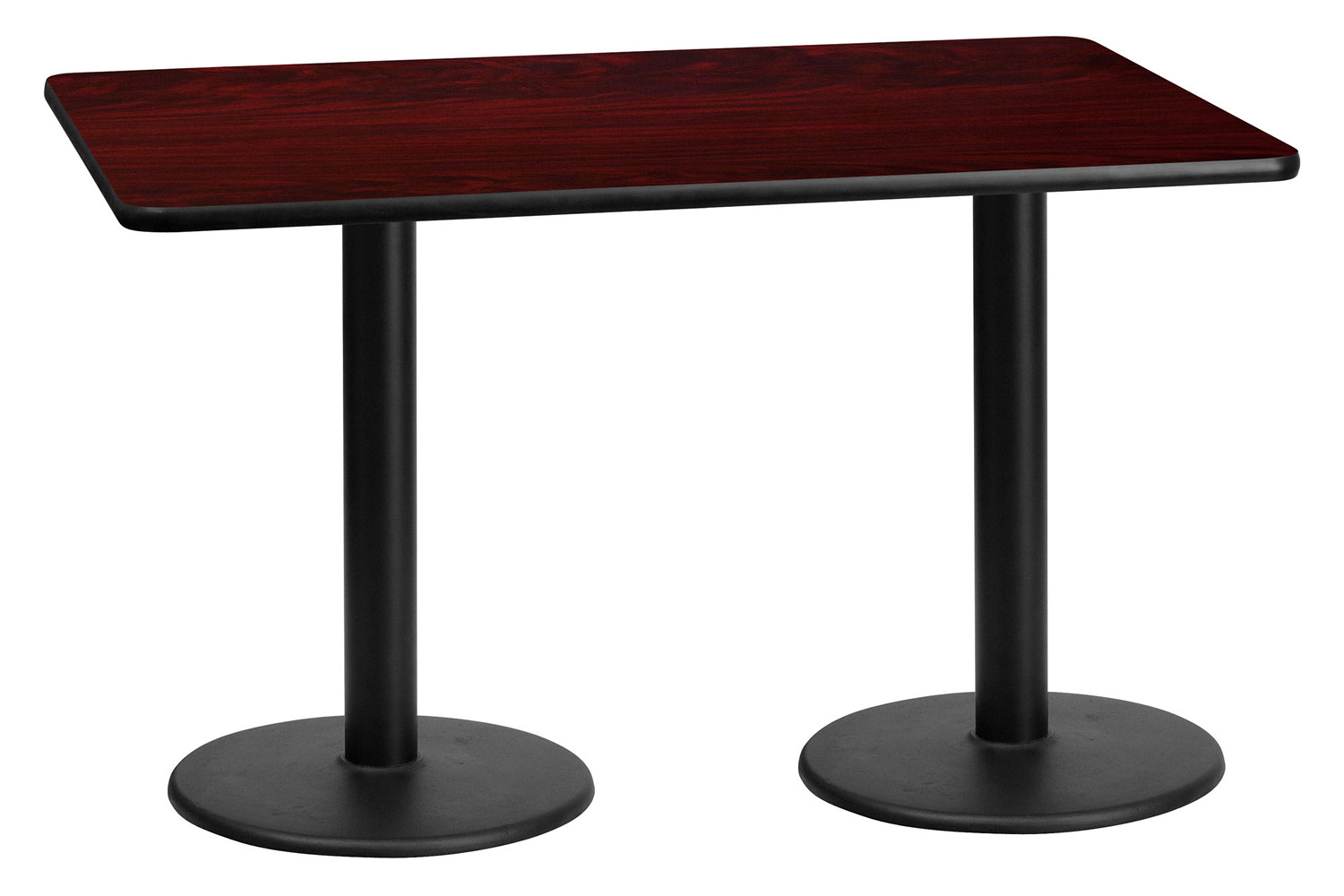 BLNK Rectangular Table with 18'' Round Bases