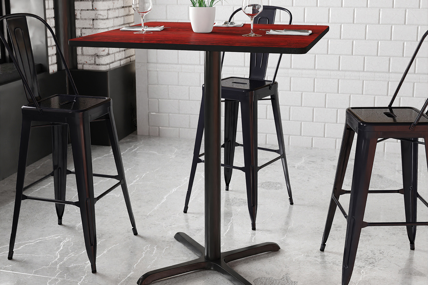 BLNK Square Bar Height Table with 30'' x 30'' Base