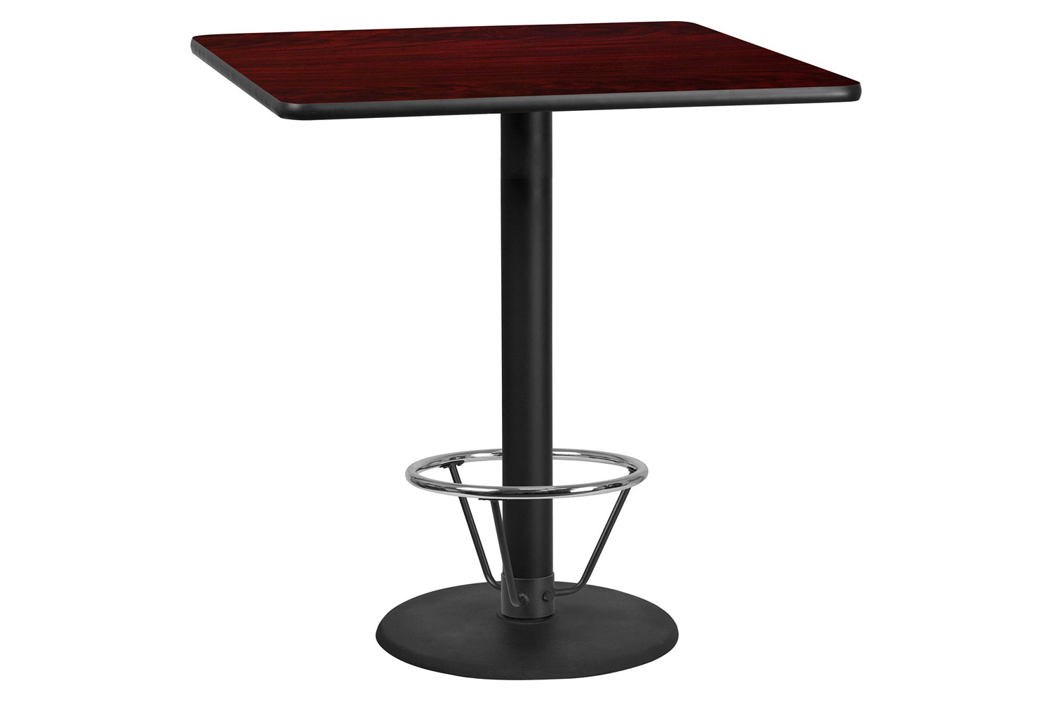 BLNK Square Bar Height Table with 24'' Round Base