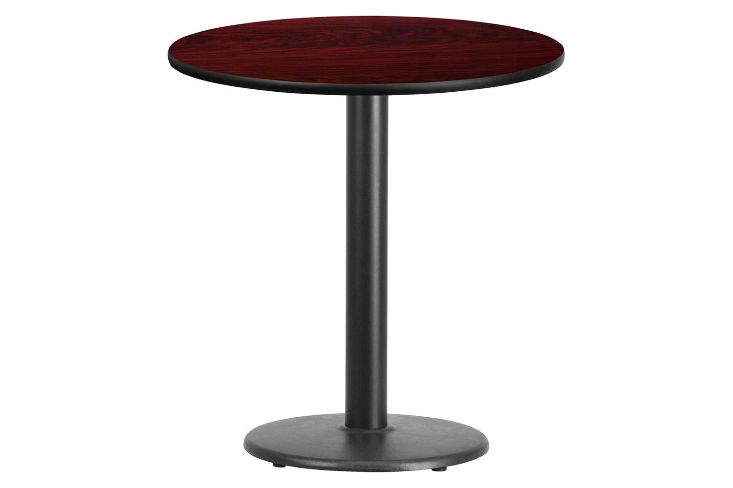 BLNK™ Round Table with 18'' Round Base - Mahogany, 24"D