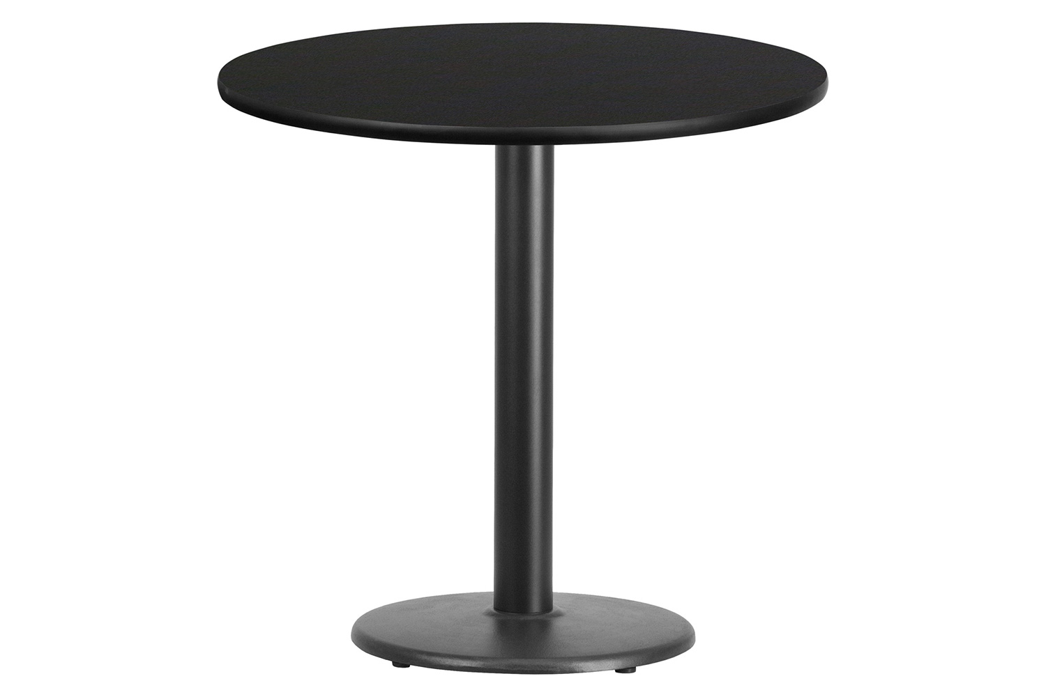 BLNK™ Round Table with 18'' Round Base - Black, 30"D