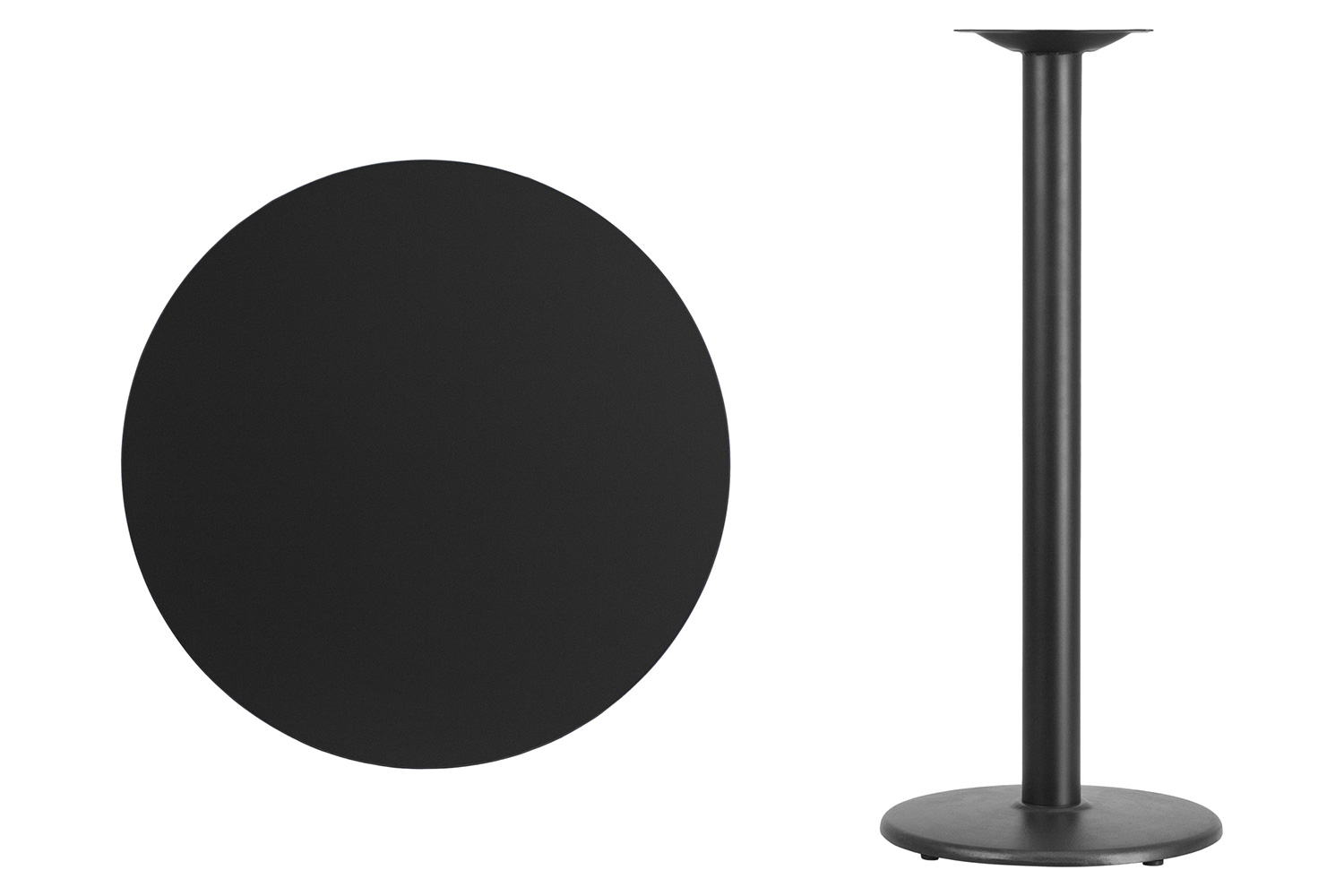 BLNK Round Bar Height Table with 18'' Round Base