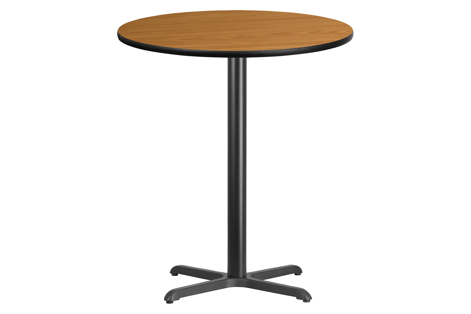 BLNK Round Bar Height Table with 30'' x 30'' Base - Natural, 36"D