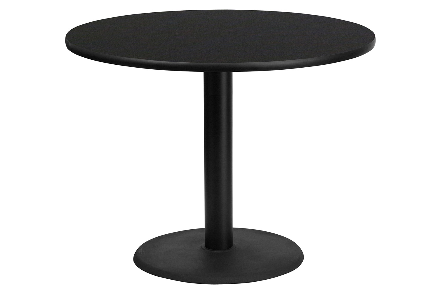 BLNK Round Table with 24'' Round Base - Black, 42"D