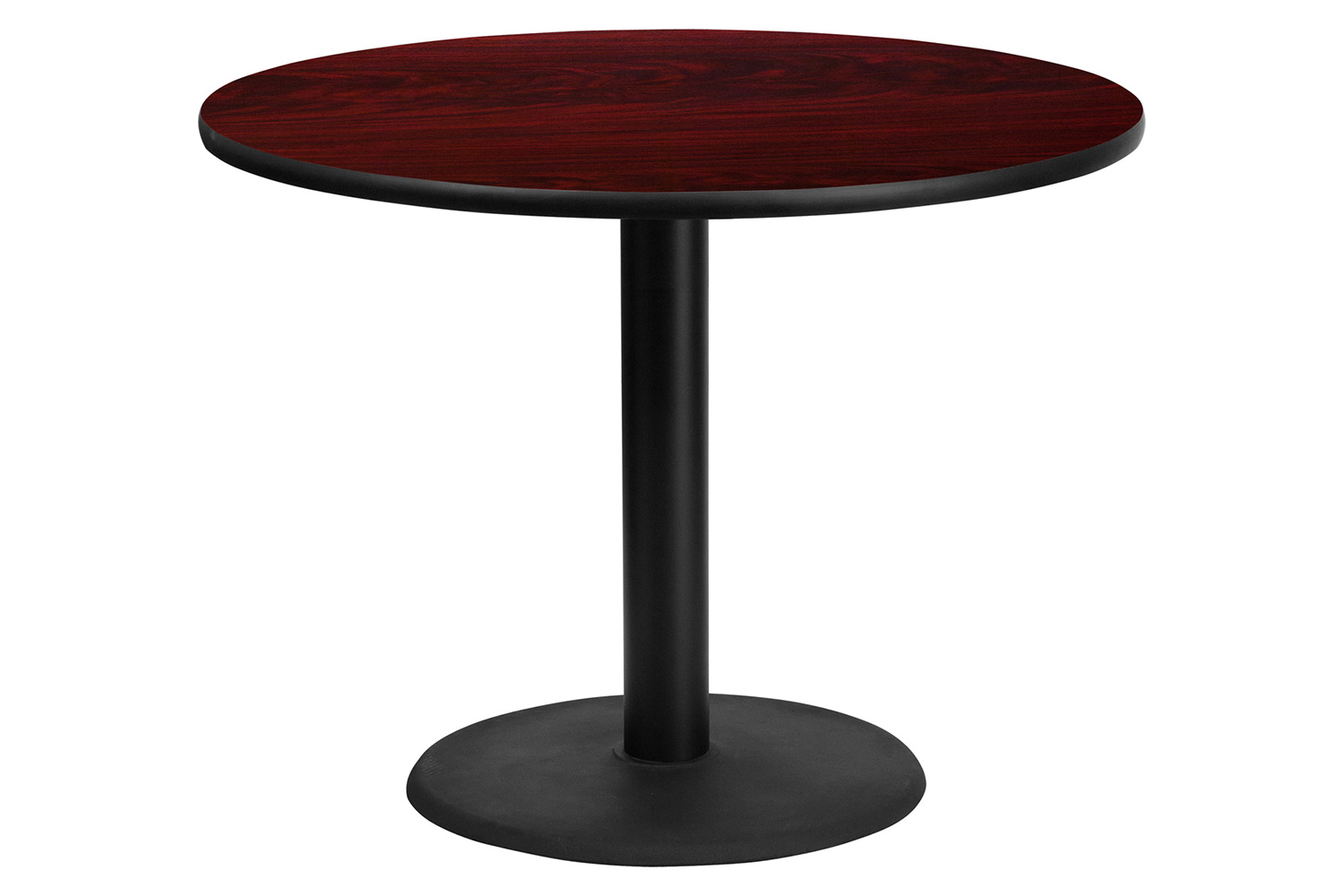 BLNK™ Round Table with 24'' Round Base - Mahogany, 42"D