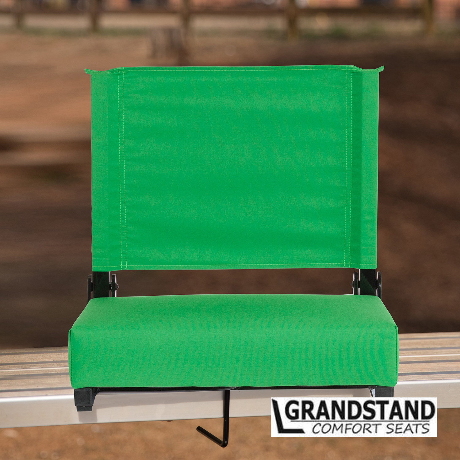 BLNK Grandstand Comfort Lightweight Stadium Chair with Handle and Ultra-Padded Seat - Bright Green