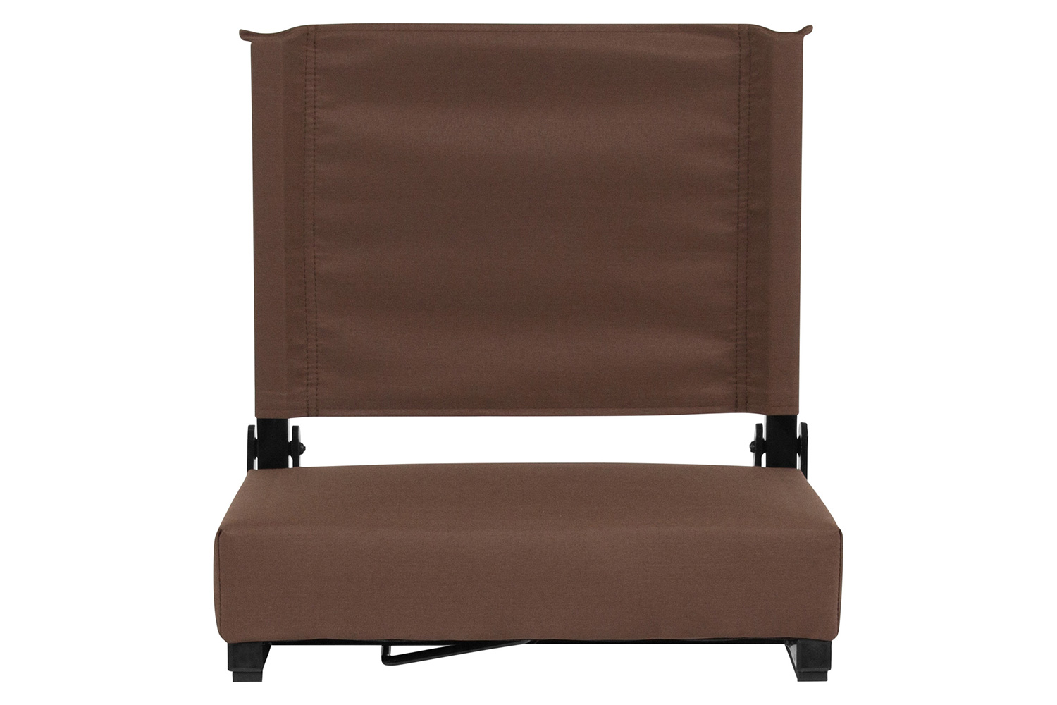 BLNK Grandstand Comfort Lightweight Stadium Chair with Handle and Ultra-Padded Seat - Brown