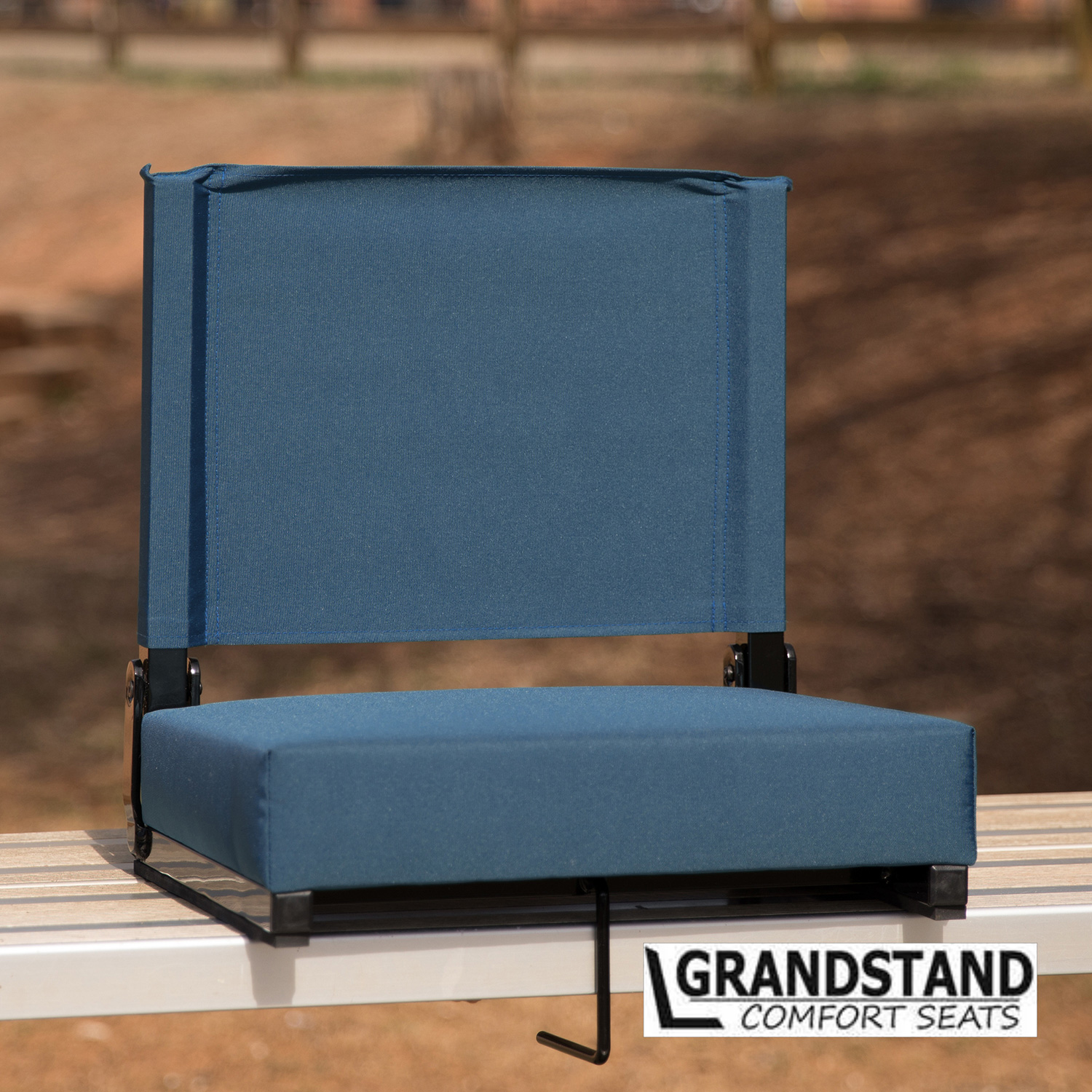 BLNK Grandstand Comfort Lightweight Stadium Chair with Handle and Ultra-Padded Seat - Teal