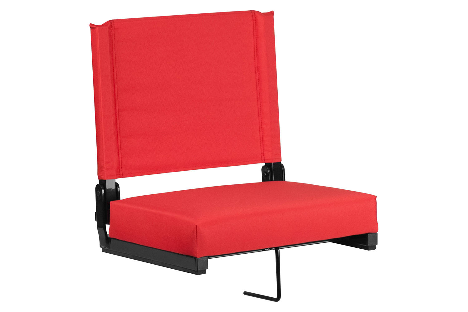 BLNK Grandstand Comfort Lightweight Stadium Chair with Handle and Ultra-Padded Seat - Red