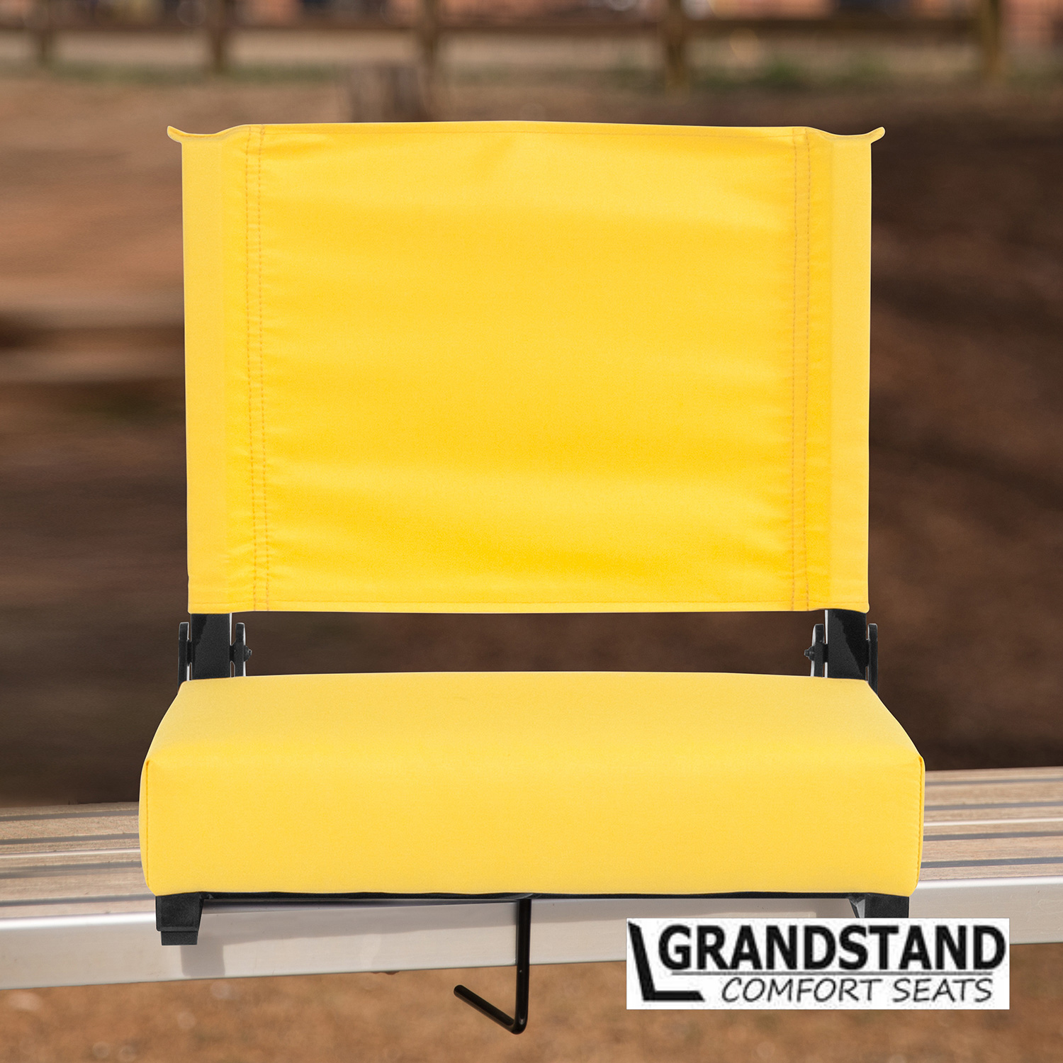 BLNK Grandstand Comfort Lightweight Stadium Chair with Handle and Ultra-Padded Seat - Yellow