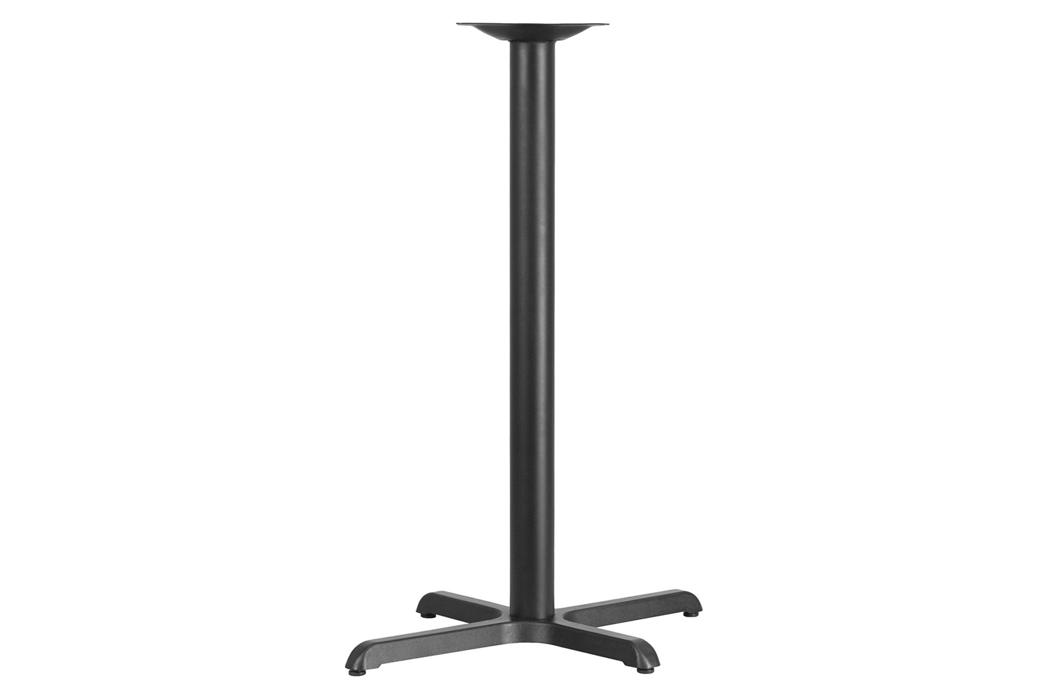 BLNK Beverly Restaurant Table X-Base with Bar Height Column - 23.5"W x 29.5"L