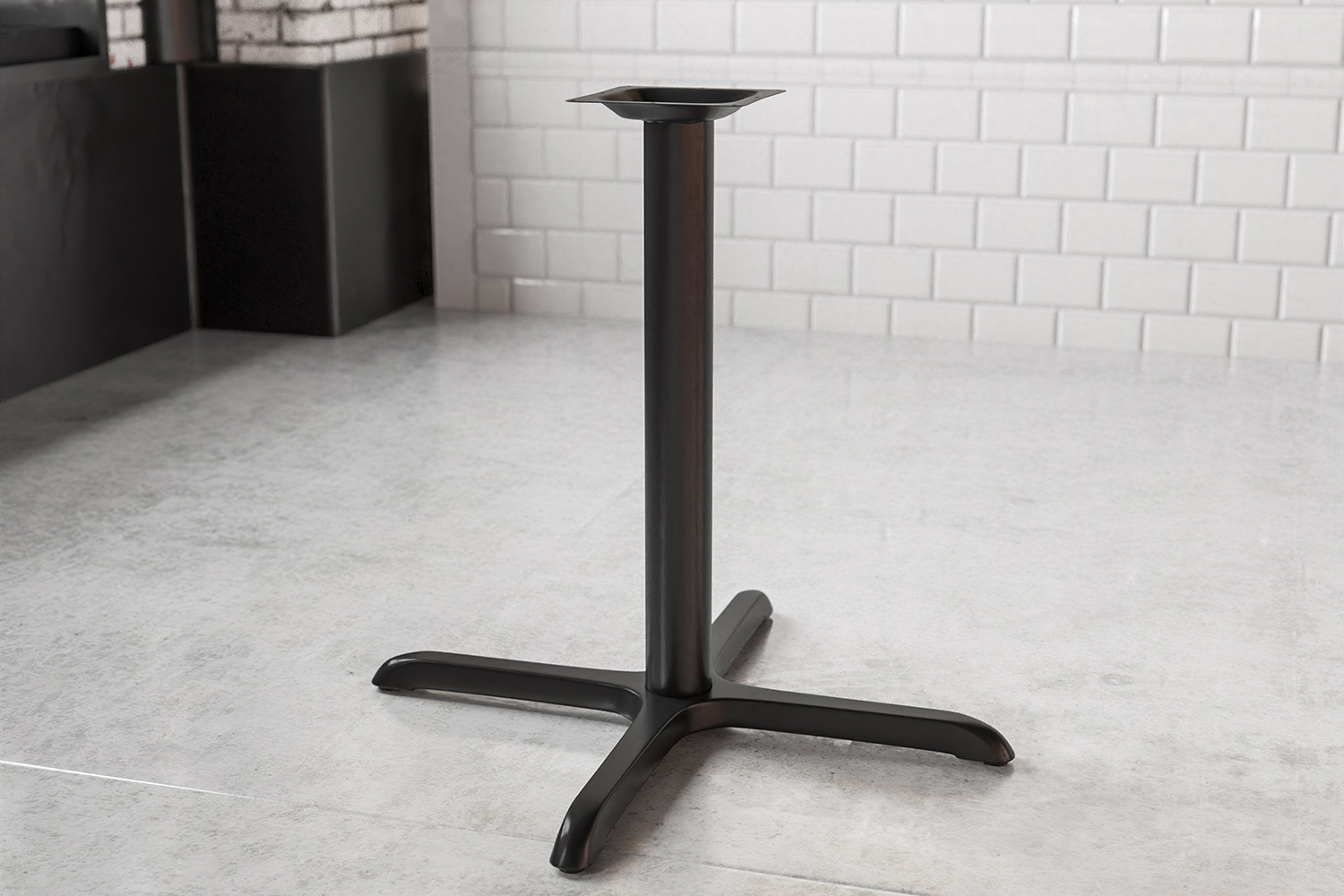 BLNK Beverly Restaurant Table X-Base with Table Height Column