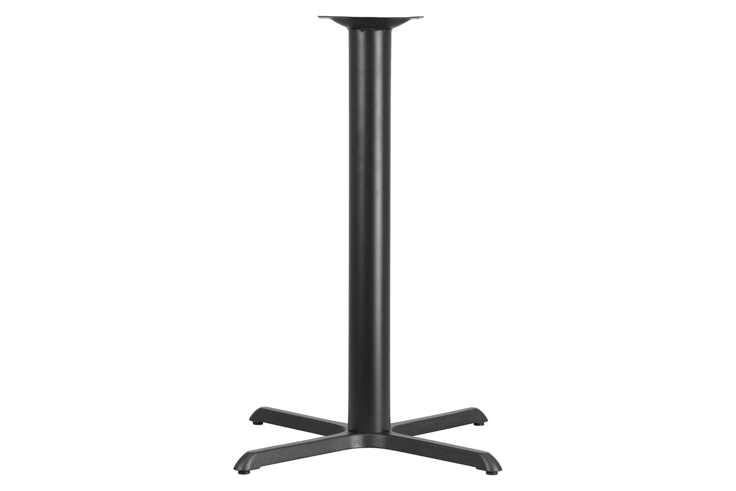 BLNK Beverly Restaurant Table X-Base with Bar Height Column - 33"W x 33"L