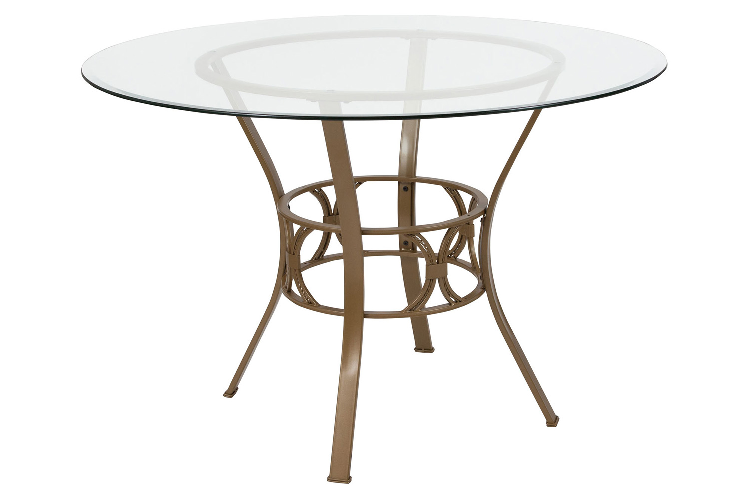 BLNK Carlisle Round Glass Dining Table