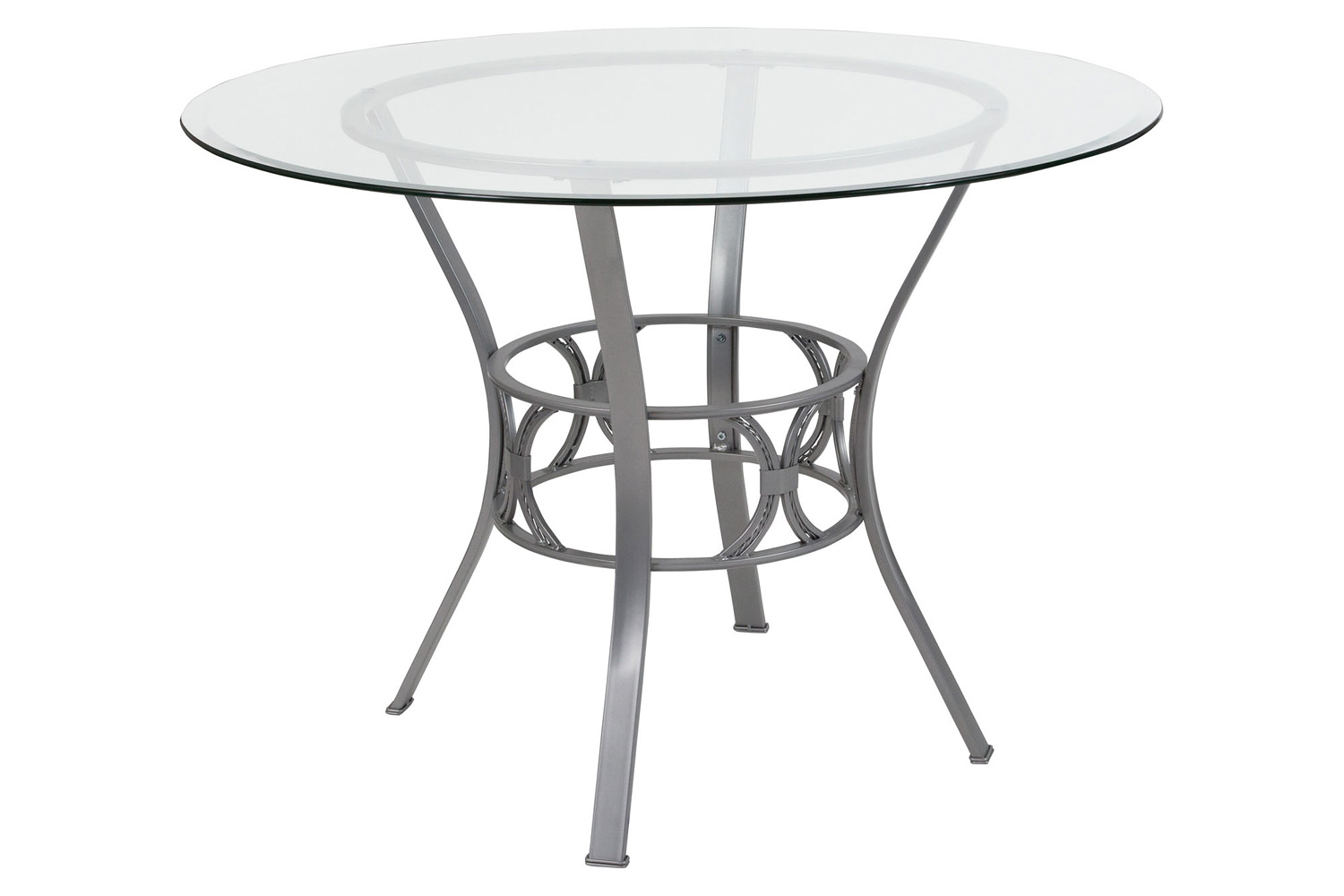 BLNK Carlisle Round Glass Dining Table