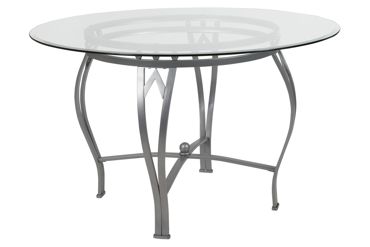 BLNK Syracuse Round Glass Dining Table