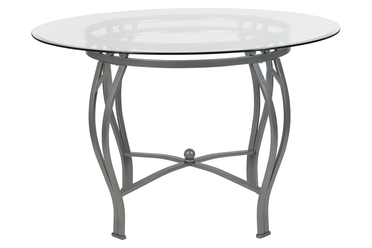 BLNK Syracuse Round Glass Dining Table