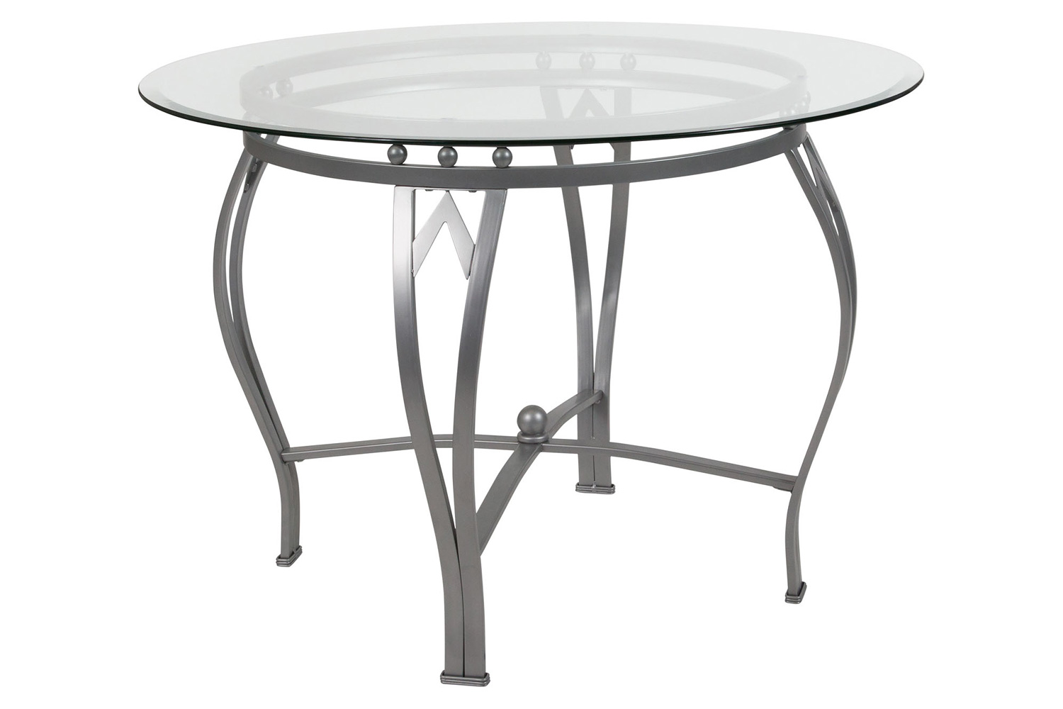 BLNK Syracuse Round Glass Dining Table