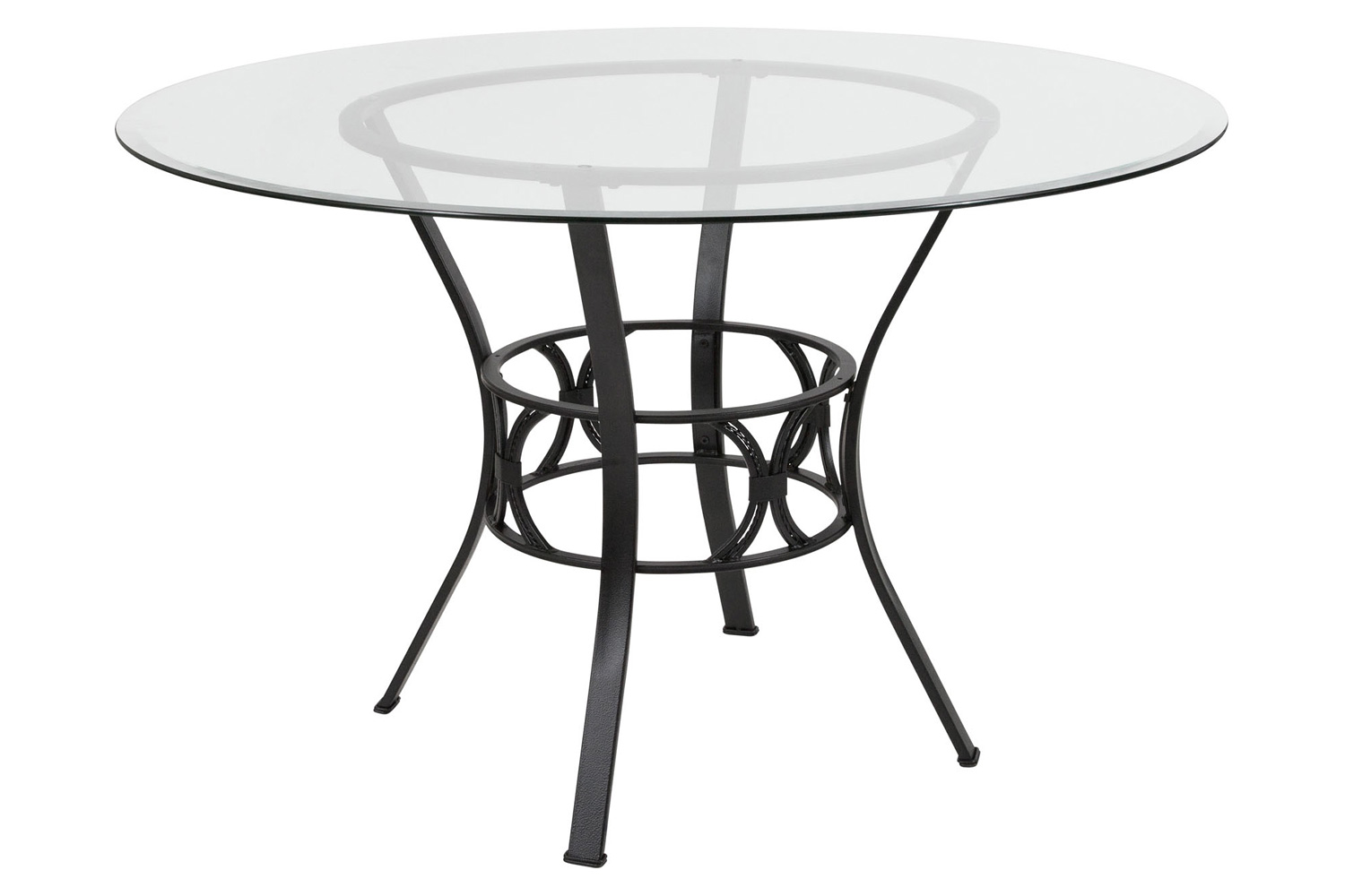 BLNK Carlisle Round Glass Dining Table