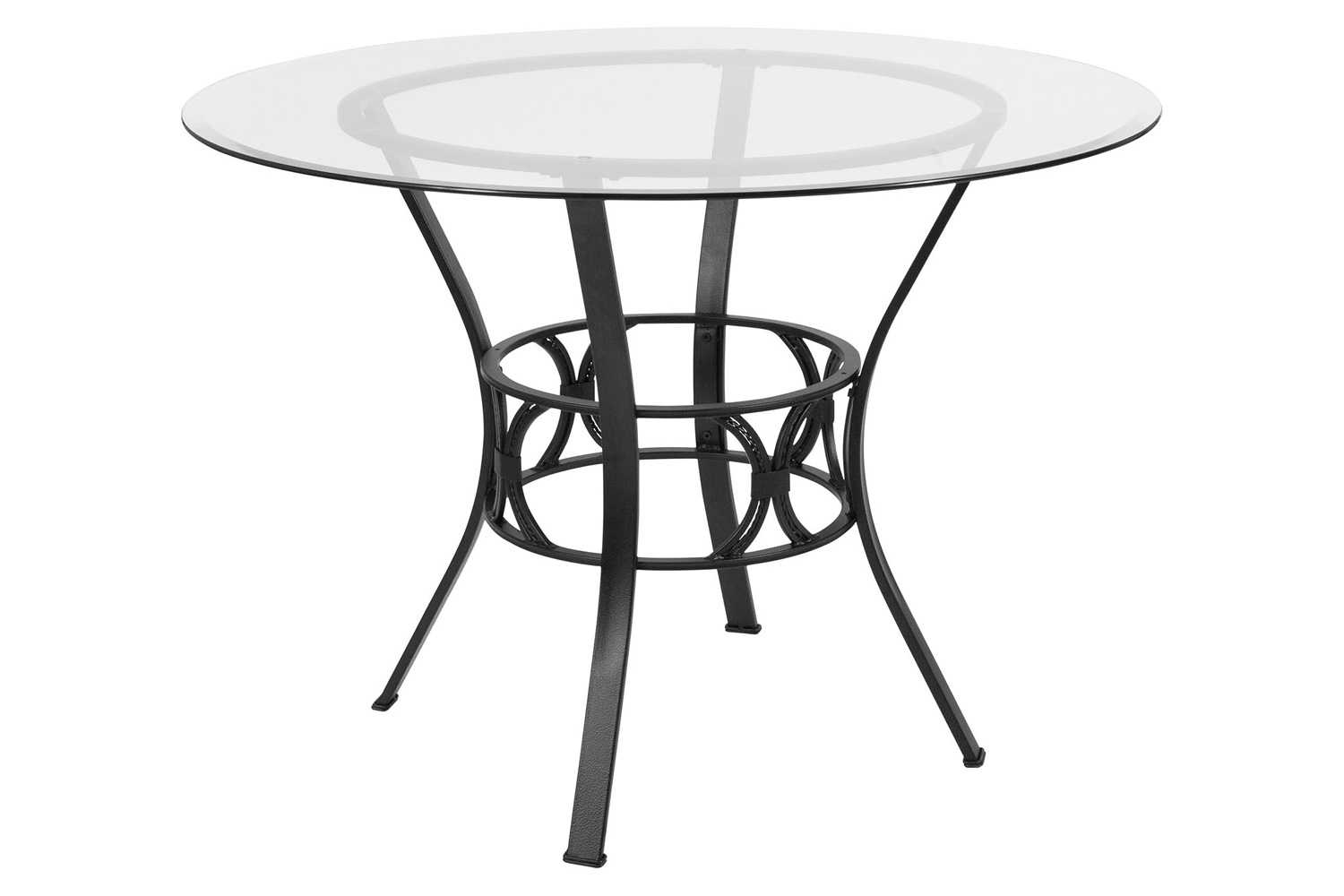 BLNK Carlisle Round Glass Dining Table