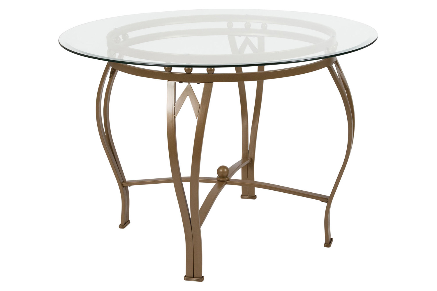 BLNK Syracuse Round Glass Dining Table