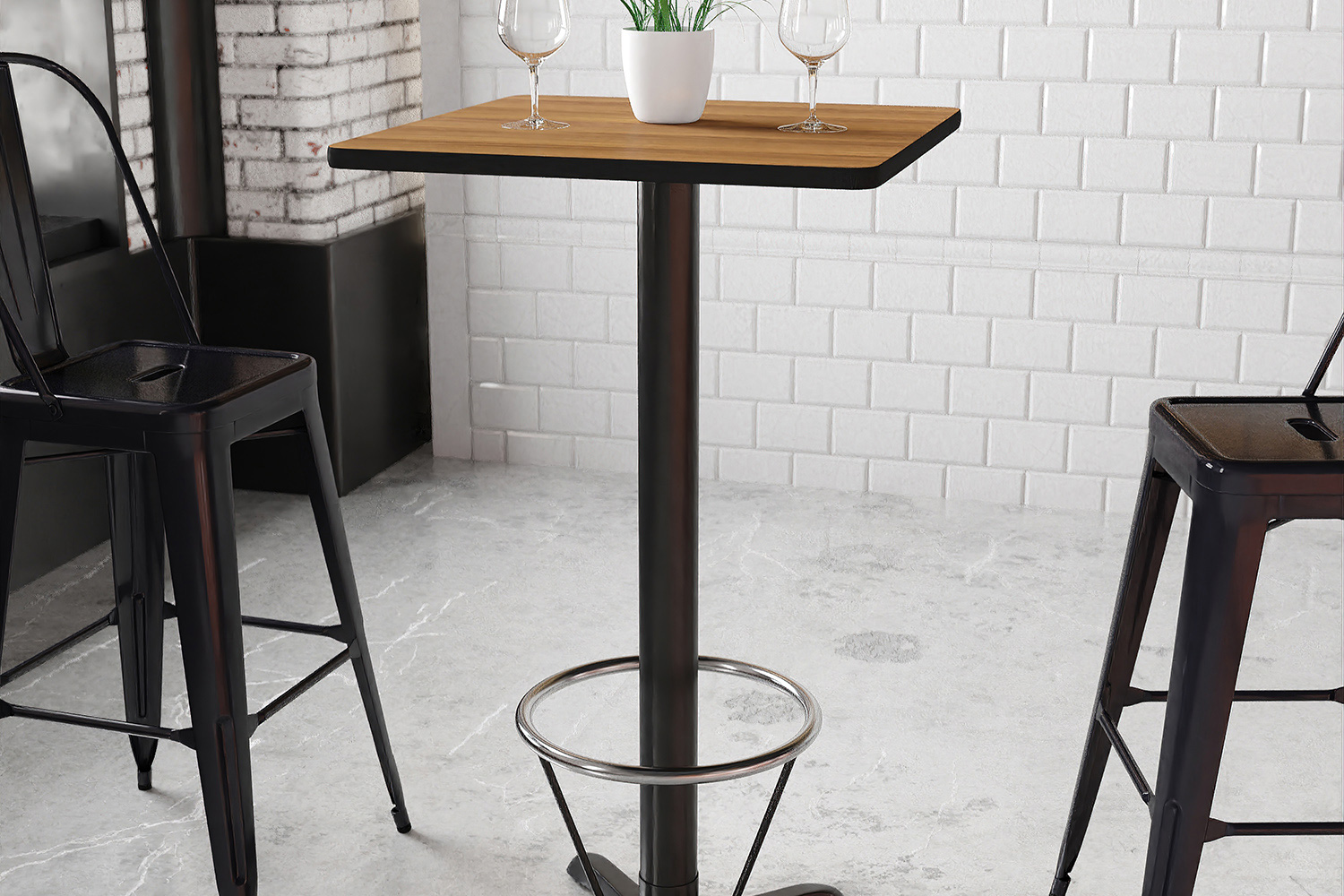 BLNK Square Bar Height Table with 22'' x 22'' Base