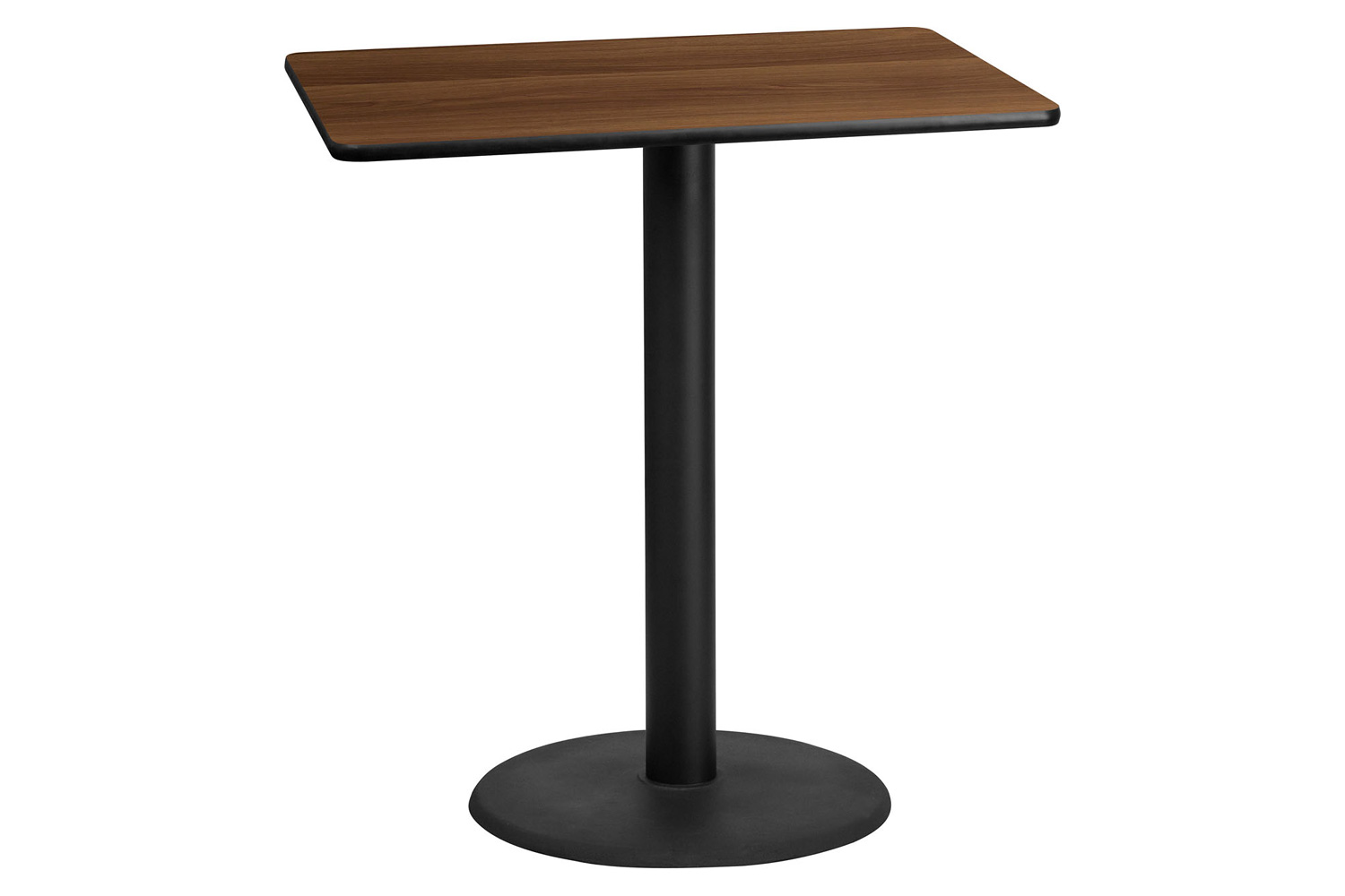 BLNK Rectangular Bar Height Table with 24'' Round Base