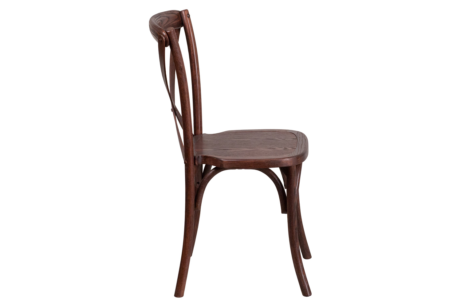 BLNK HERCULES Series Wood Stackable Cross Back Chair - Mahogany