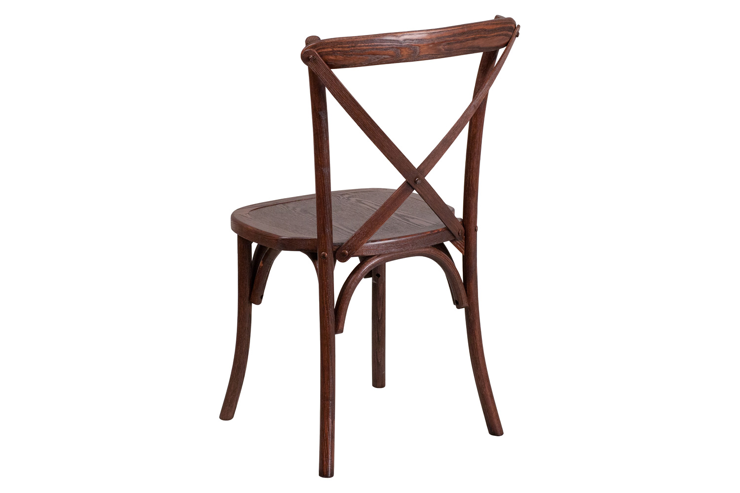 BLNK HERCULES Series Wood Stackable Cross Back Chair - Mahogany