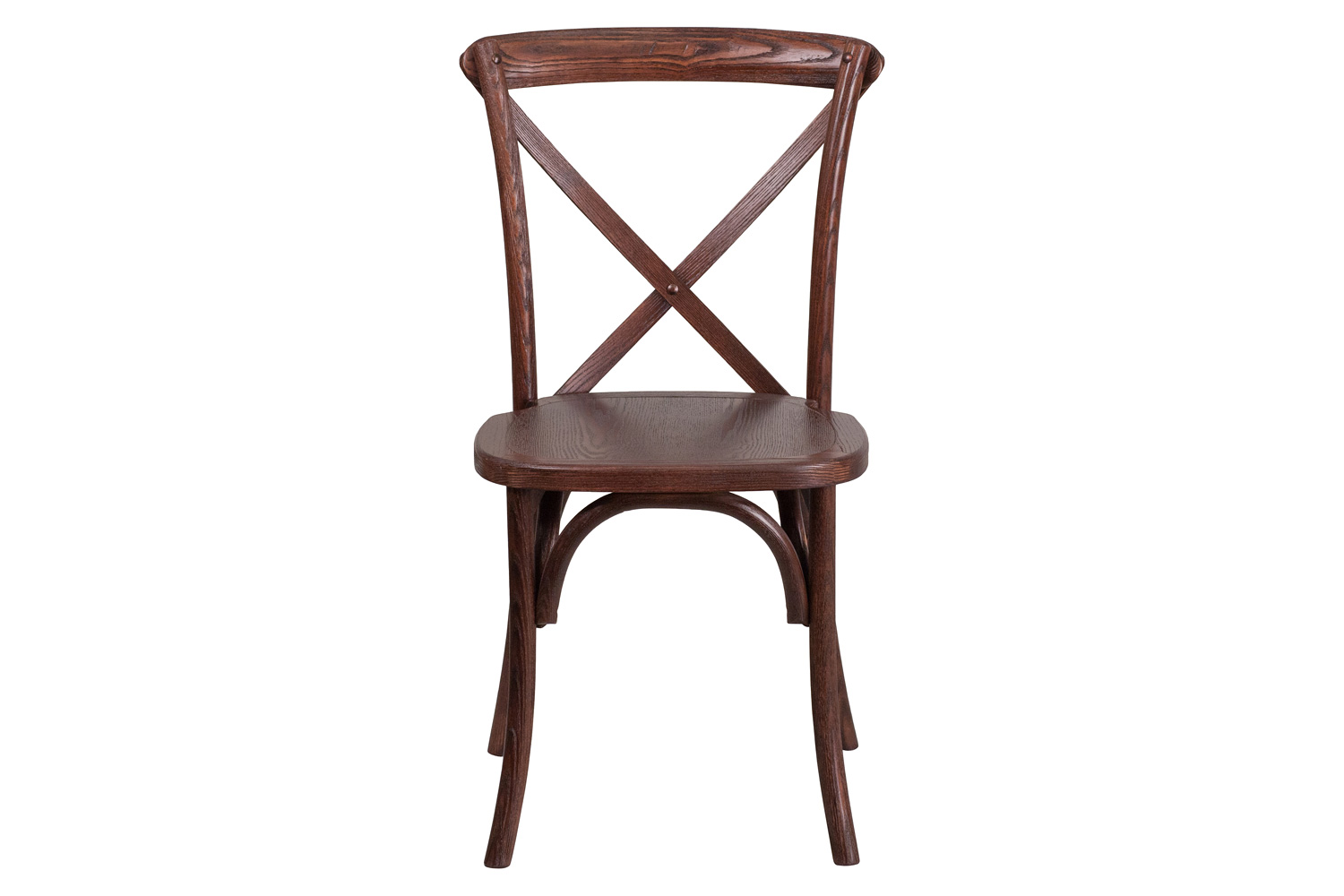 BLNK HERCULES Series Wood Stackable Cross Back Chair - Mahogany