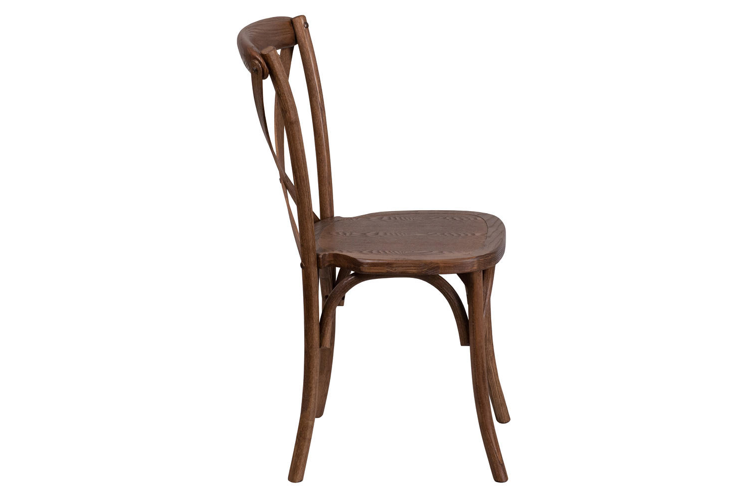 BLNK™ HERCULES Series Wood Stackable Cross Back Chair - Pecan